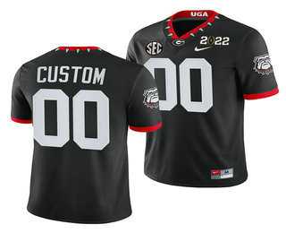 Mens Georgia Bulldogs ACTIVE PLAYER Customized 2022 Patch Black College Football Stitched Jersey